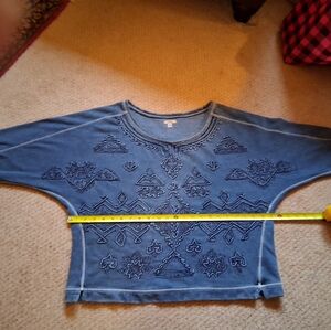 ECOTE EMBROIDERED DENIM TUNIC.  This brand is sold at Urban Outfitters.